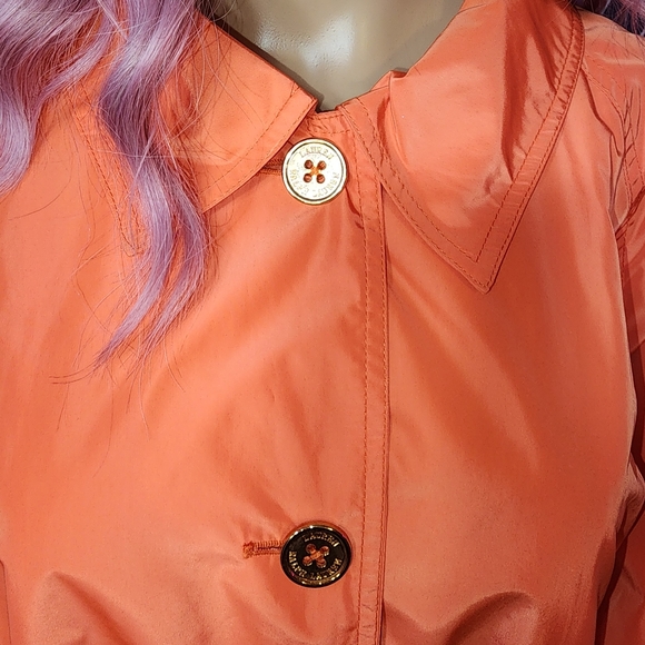 RALPH LAUREN Orange Logo Button Single Breasted Lightweight Trench Coat 3-XL - Picture 4 of 16
